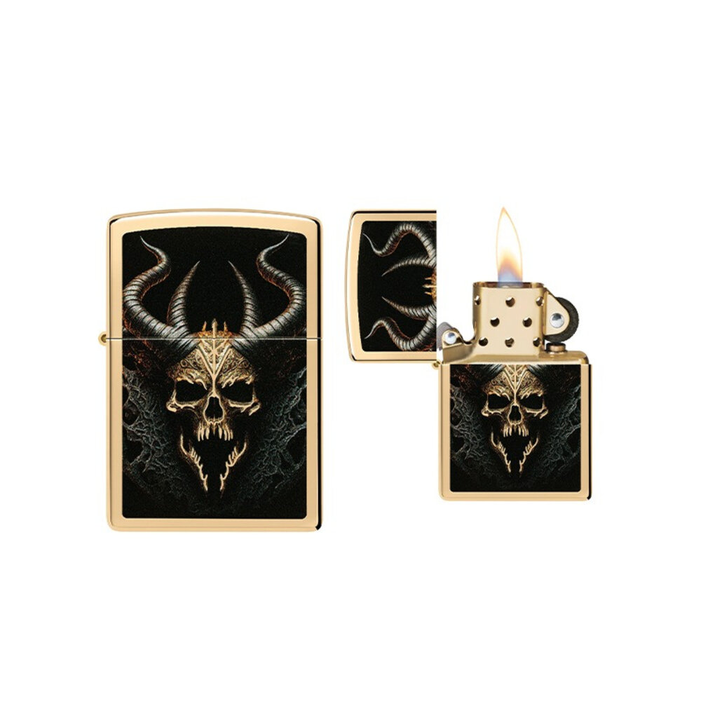 Zippo Zippo - Skull Design High Polish Brass