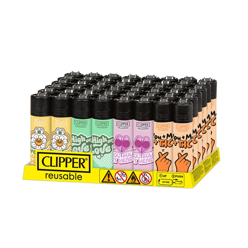 Clipper Clipper - Vuursteen aansteker - CP11 Weed Valentine 2 - Display (48-stuks)
