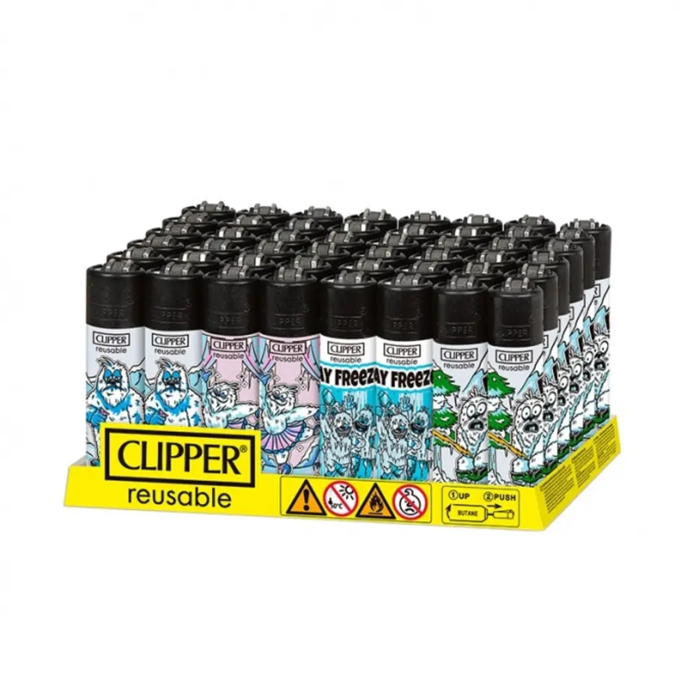 Clipper Clipper - Vuursteen aansteker - CP11 Frozen Yetis - Display (48-stuks) Clipper Clipper - Vuursteen aansteker - CP11 Frozen Yetis - Display (48-stuks)