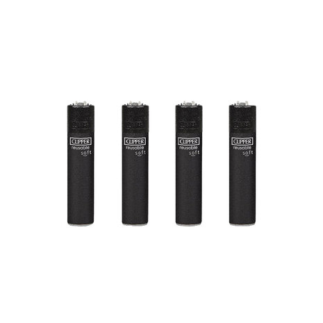 Clipper Clipper Micro - Vuursteen aansteker - CP22 Black Soft Touch - Display (48-stuks)