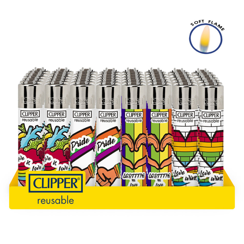 Clipper Clipper - Vuursteen aansteker - CP11 Rainbow Pride - Display (48-stuks)