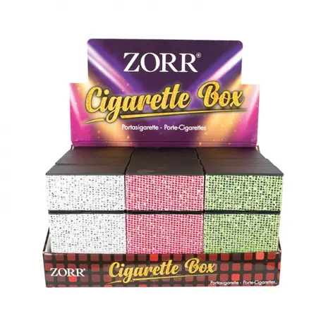 Zorr Sigarettenbox - Glitter - Display (12-stuks)