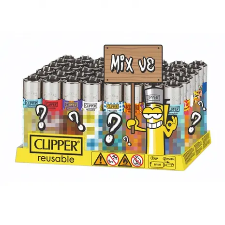 Clipper Vuursteen aansteker - CP11 Mix 1 - Display (48-stuks)