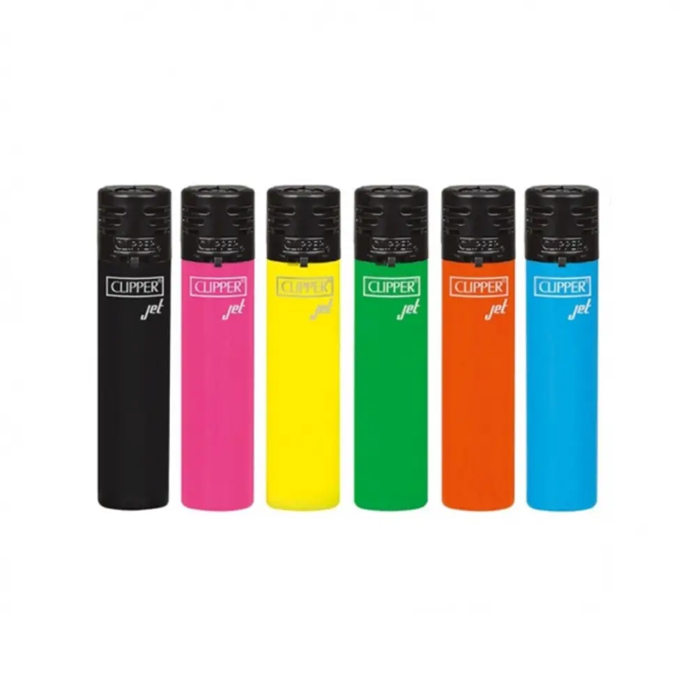 Clipper JetFlame aansteker - CKJ11 Shiny Colors - Display (48-stuks)
