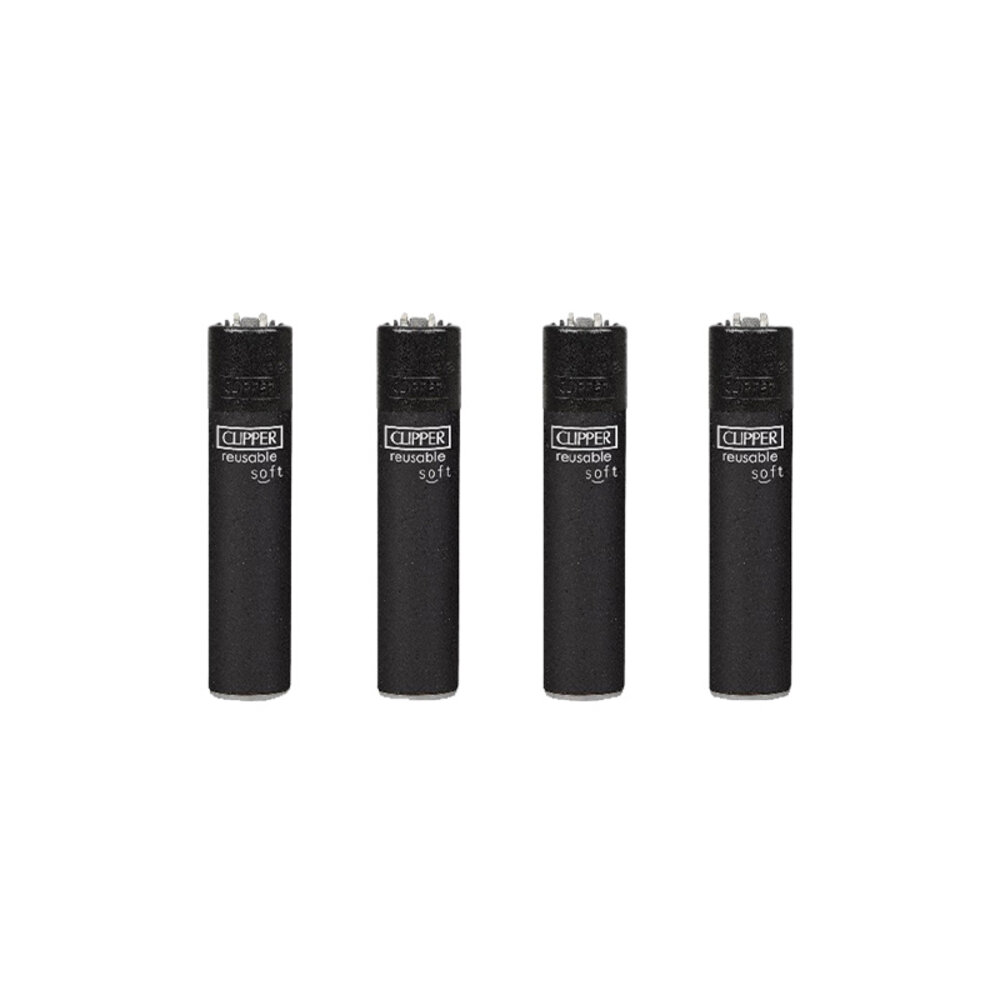 Zippo Clipper Micro - Vuursteen aansteker - CP22 Black Soft Touch - Display (48-stuks)