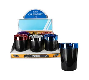 Zorr Auto-Asbak / Peuken-beker - Black/Metal Display (6-stuks) Zorr Auto-Asbak / Peuken-beker - Black/Metal Display (6-stuks)