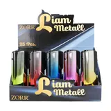 Zorr JetFlame aansteker - Liam Metal - Display (25-stuks)