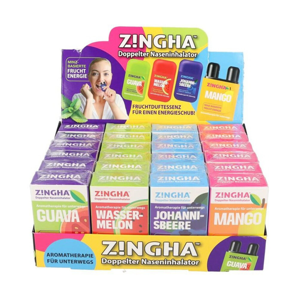 Z!ngha Z!NGHA - Neusinhaler - Mix - Display (24-stuks) Z!ngha Z!NGHA - Neusinhaler - Mix - Display (24-stuks)
