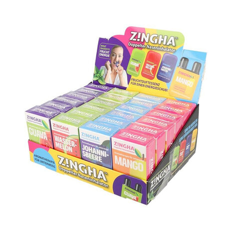 Z!ngha Z!NGHA - Neusinhaler - Mix - Display (24-stuks) Z!ngha Z!NGHA - Neusinhaler - Mix - Display (24-stuks)