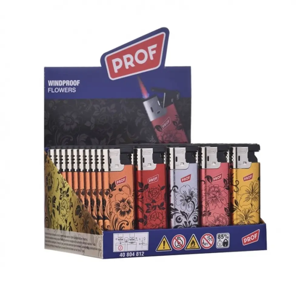 prof Turbo aansteker - 3D Flowers - Display (50-stuks) prof Turbo aansteker - 3D Flowers - Display (50-stuks)