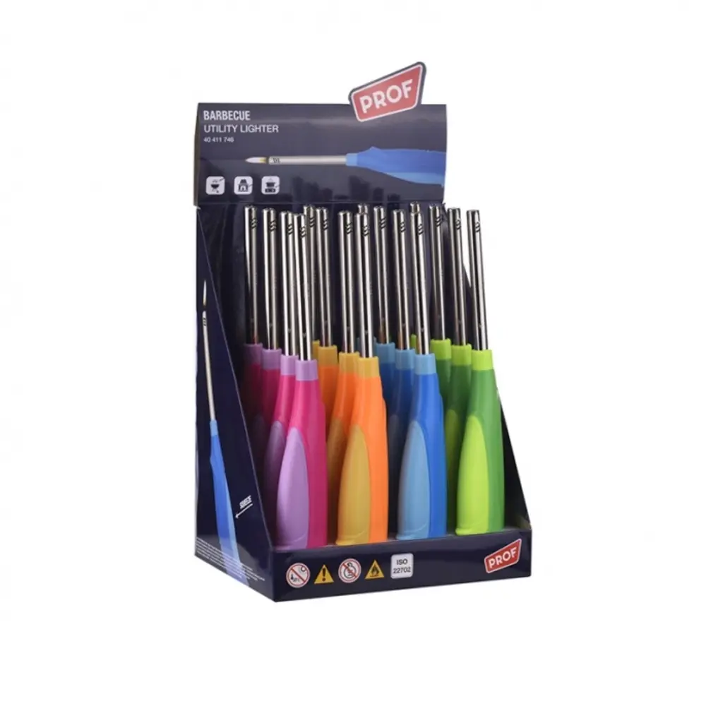 prof MPL Piezo aansteker - Bicolor - Display (16-stuks) prof MPL Piezo aansteker - Bicolor - Display (16-stuks)