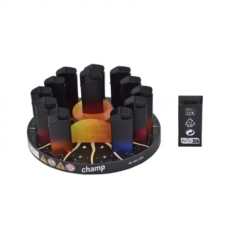 Champ Jetflame aansteker - Solar System - Display (12-stuks)