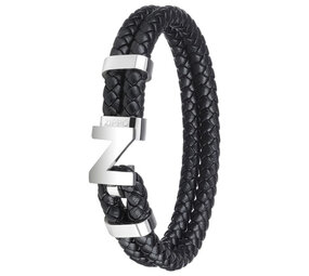 Zippo Two Layer Leather Clasp Armband