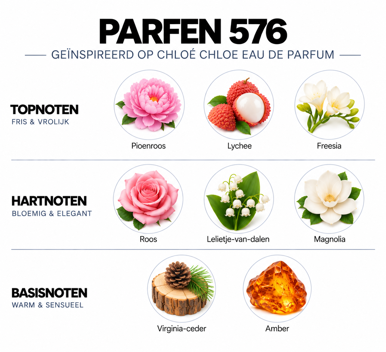 Geurnoten Parfen 576 geïnspireerd op Chloé Chloé Eau de Parfum