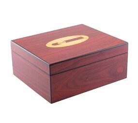 Bookwill Bookwill Humidor - 35 Cigars - Rosewood w/ Cigar Logo