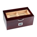Bookwill Bookwill Humidor - 75 Cigars - Cherry Hi Gloss w/ Hygrometer