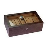 Bookwill Bookwill Humidor - 50 Cigars - Matt Wood w/ Hygrometer