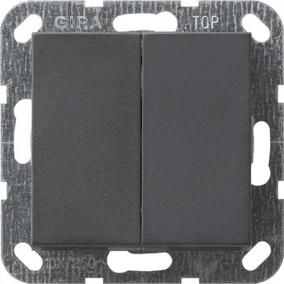 Gira drukvlakschakelaar serieschakelaar Systeem 55 antraciet mat (012528)