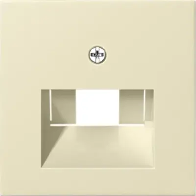 Gira centraalplaat RJ45 wandcontactdoos 1- en 2-voudig Systeem 55 creme glans (027001)