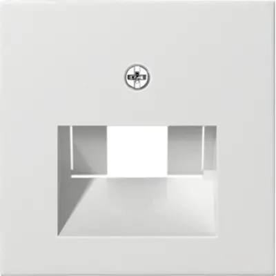 Gira centraalplaat RJ45 wandcontactdoos 1- en 2-voudig Systeem 55 wit mat (027027)