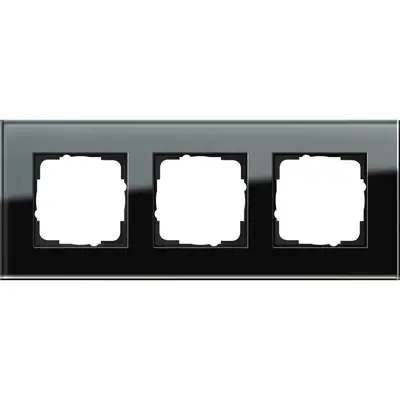 Gira afdekraam 3-voudig Esprit glas zwart (021305)