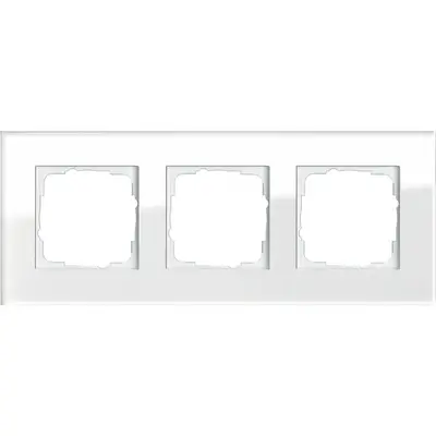 Gira afdekraam 3-voudig Esprit glas wit (021312)