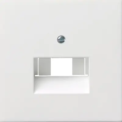 Gira centraalplaat RJ45 wandcontactdoos 1&2-voudig F100 wit glans (0270112)
