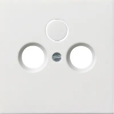 Gira centraalplaat antenne / COAX wandcontactdoos F100 wit glans (0869112)