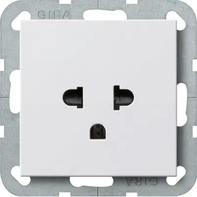 Gira wandcontactdoos EURO-US Systeem 55 wit glans (284003)
