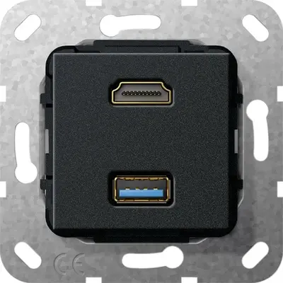 Gira aansl hdmi/USB klauwbevestiging zmt comm (567910)