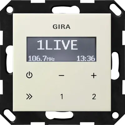 Gira inbouwradio RDS Systeem 55 creme glans (228401)