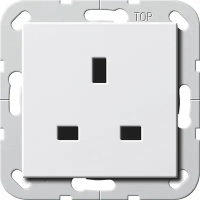 Gira wandcontactdoos British Standard verhoogde aanraakbeveiliging 13/250v Systeem 55 (277603)