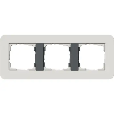 Gira afdekraam 3-voudig E3 lichtgrijs/antraciet (0213421)