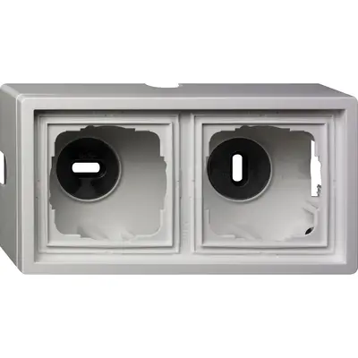 Gira opbouwbak 2-voudig F100 wit glans (0062112)