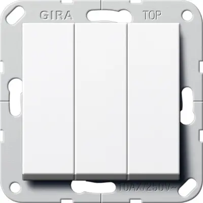 Gira drukcontact 3-voudig maakcontact 1-polig (284403)