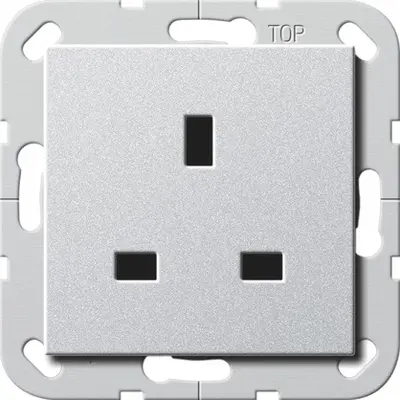 Gira wandcontactdoos British Standard verhoogde aanraakbeveiliging 13/250v Systeem 55 (277626)