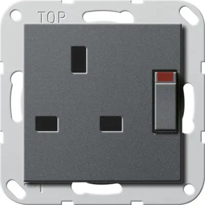 Gira wandcontactdoos British Standard verhoogde aanraakbeveiliging 13/250 s antSysteem 55 (277828)