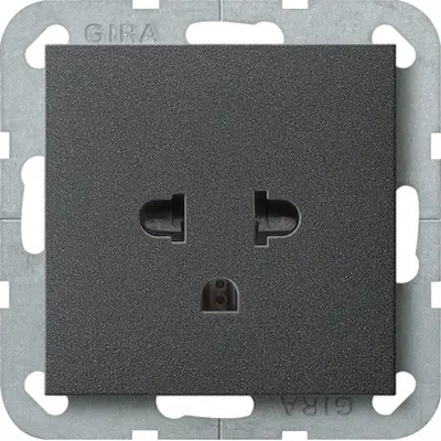 Gira wandcontactdoos EURO-US Systeem 55 antraciet mat (284028)