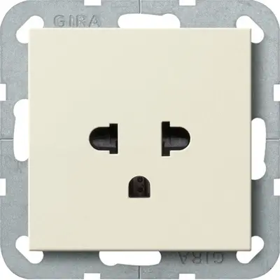 Gira wandcontactdoos EURO-US Systeem 55 creme glans (284001)