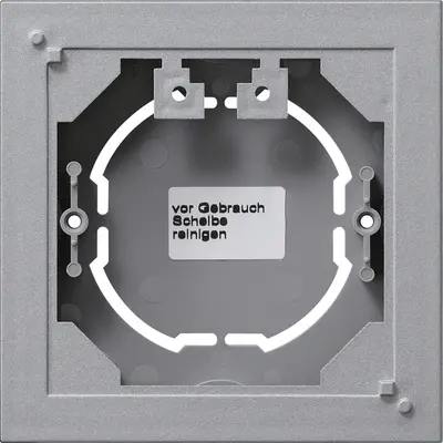 Gira opbouwbak vlak 1-voudig voor max. 42V excl. afdekraam E2 aluminium mat (021926)