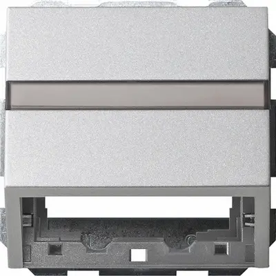 Gira datakap universeel met draagring Systeem 55 aluminium mat (087026)