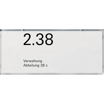 Gira deur/info bordje 2-voudig d wit (107200)