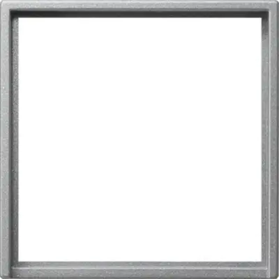 Gira adapterraam met vierkante uitsparing 50x50 Systeem 55 aluminium mat (028226)