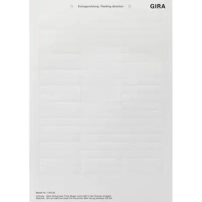 Gira tekstvel 60,7x11,8mm 60st (145000)
