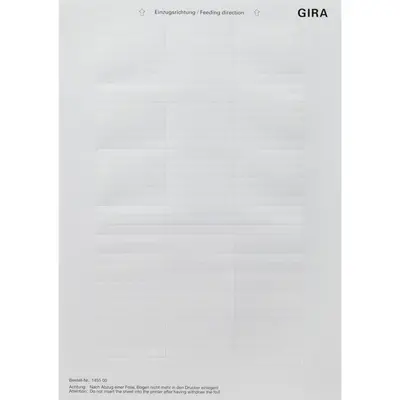 Gira tekstvel 51,2x7,0mm 108st (145500)
