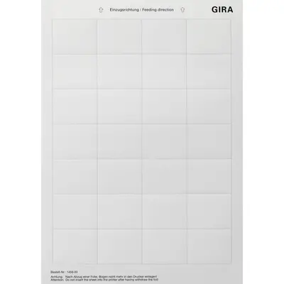 Gira tekstvel 46,9x36,9mm 28st (145600)