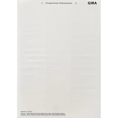 Gira tekstvel 62,8x6,9mm 108st (145700)