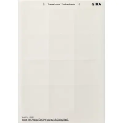 Gira tekstvel 62,0x62,0mm 12st (145800)