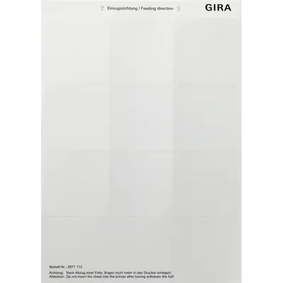 Gira tekstvel 69x67wit se9 (2871112)