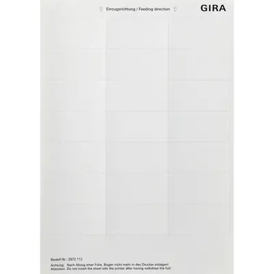 Gira tekstvl 33,5x67 wit sE21 (2872112)